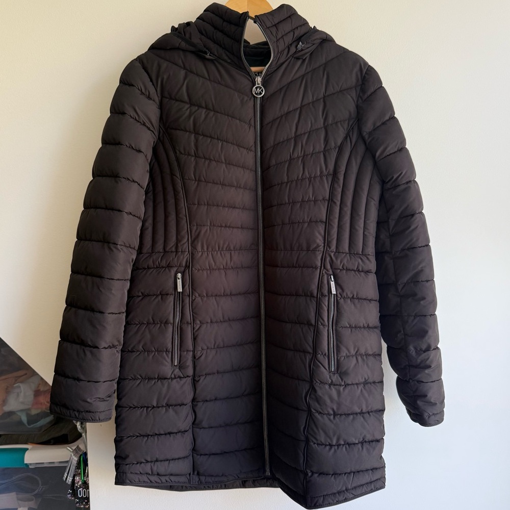Michael Kors Quilted Hooded Jacket Size Medium